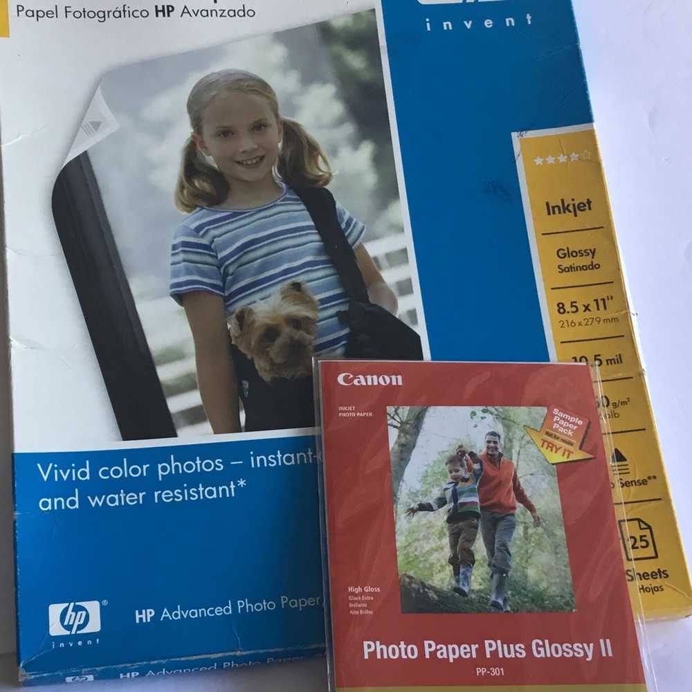 HP inkjet photo paper.